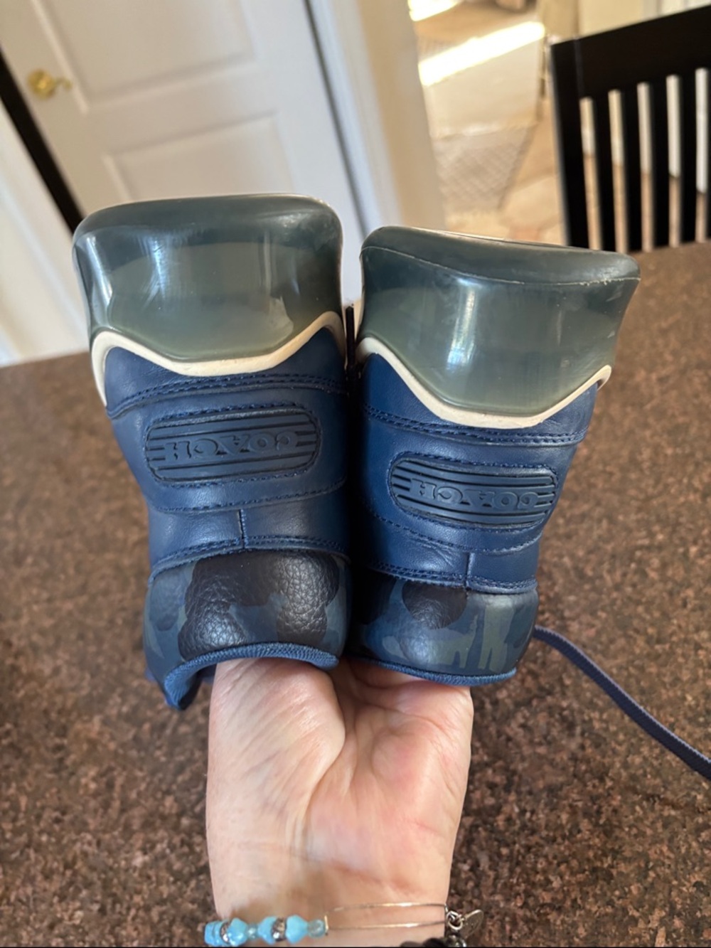 Coach Men'sBlue Camouflage High Top Sneakers-9.5 - Picture 7 of 9